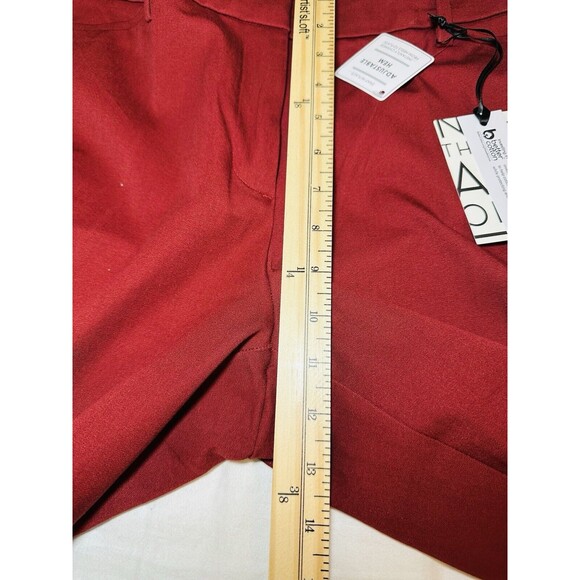 41Hawthorn Merlot Red Adjustable Hem Straight Leg Pants Women's SIZE 14 NWT - Picture 11 of 13